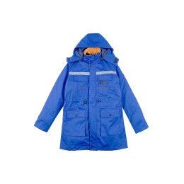 Designed labor protection cotton jacket for men, customized long winter work clothes, thickened and removable cotton jacket with reflective strips, 65% polyester, 35% cotton, elasticated waist, shrinkable waist size design, SKWK151 Designed labor protection cotton jacket for men, customized long winter work clothes, thickened and removable cotton jacket with reflective strips, 65% polyester, 35% cotton, elasticated waist, shrinkable waist size design, SKWK151